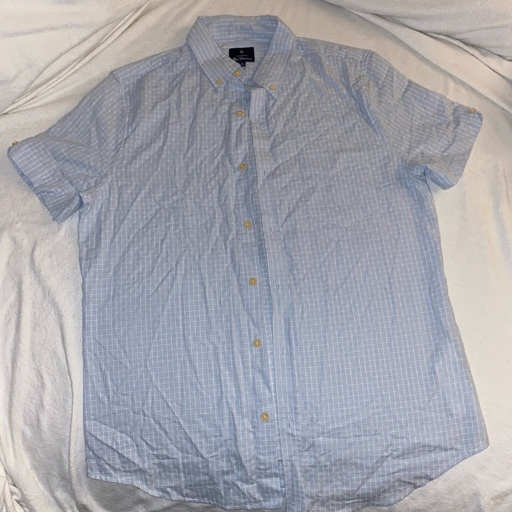 Ben Sherman Light Blue Checkered Casual Shirt
